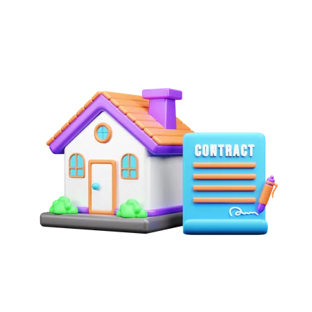 Home Contract  3D Icon