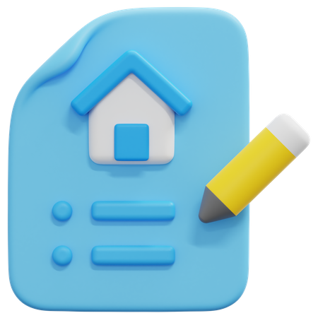 Home Contract  3D Icon