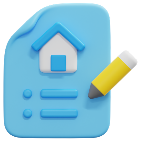 Home Contract 3D Icon