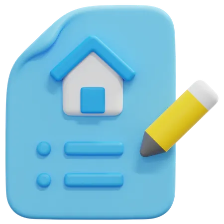 Home Contract 3D Icon
