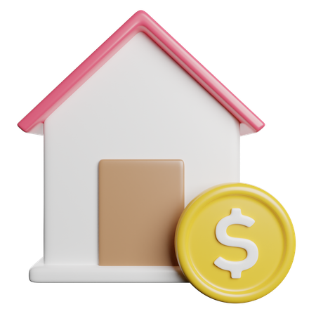 Home Cost  3D Icon