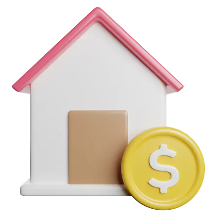 Home Cost  3D Icon
