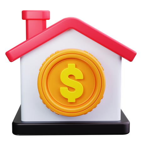 Home Cost  3D Icon