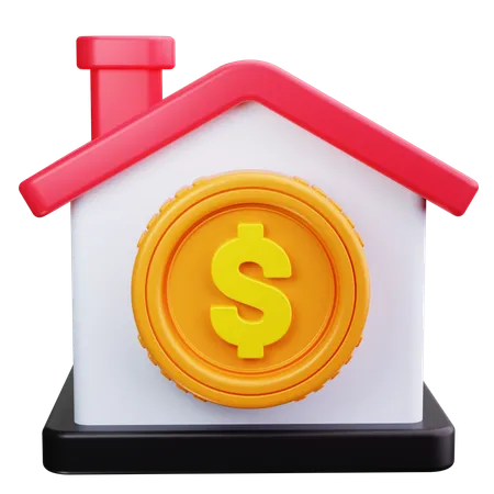 Home Cost  3D Icon