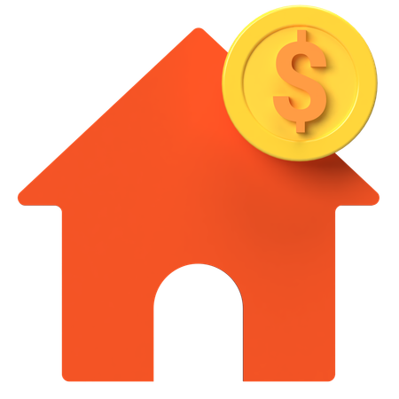 Home Cost  3D Icon