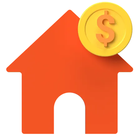 Home Cost  3D Icon