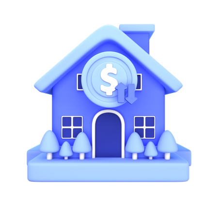 Home Cost  3D Icon