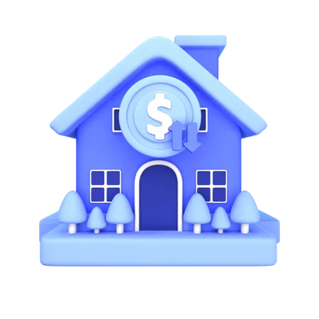 Home Cost  3D Icon