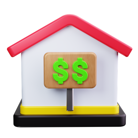 Home Cost  3D Icon