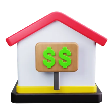 Home Cost  3D Icon