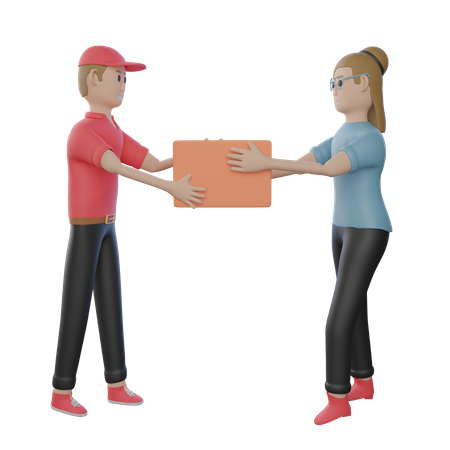 Home Delivery  3D Illustration