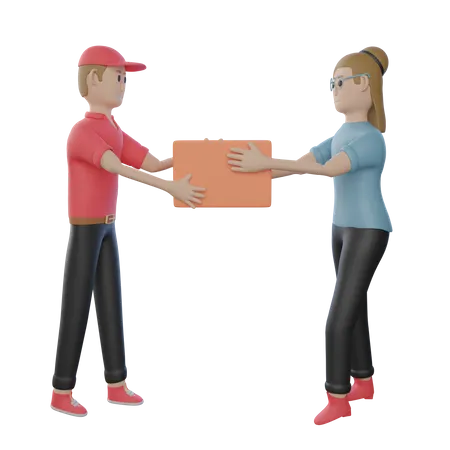 Home Delivery  3D Illustration