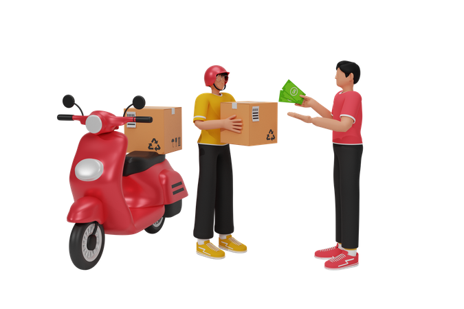 Home Delivery  3D Illustration