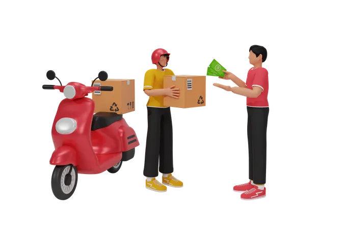 Home Delivery  3D Illustration