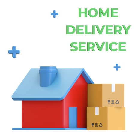 Home delivery 3D Illustration