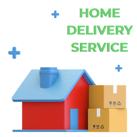 Home delivery  3D Illustration