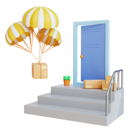 Home Delivery Service  3D Illustration
