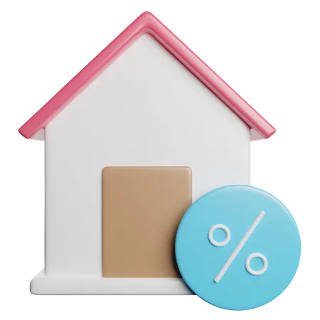 Mortgage House Promo 3D Icon