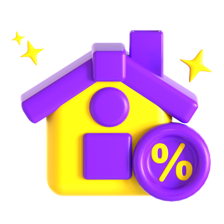 Home Discount  3D Icon