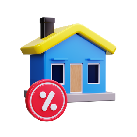 Home Discount  3D Icon