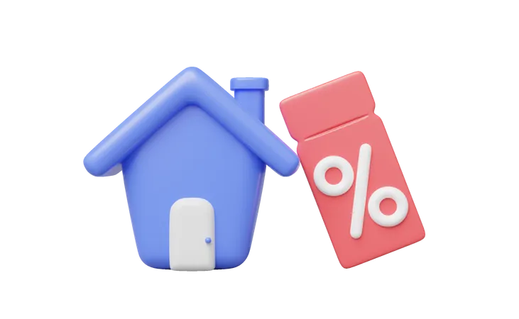 Home Discount  3D Icon