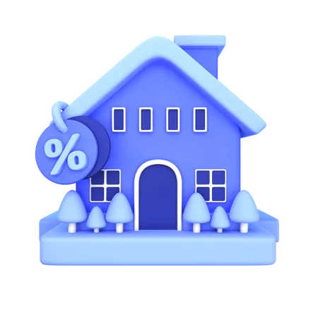 Home Discount  3D Icon