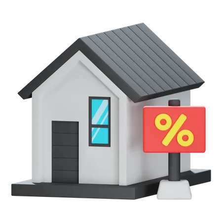 Home Discount  3D Icon