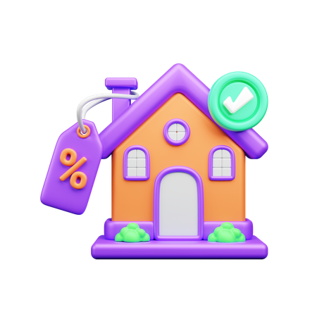 Home Discount  3D Icon