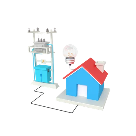 Home Electricity  3D Icon