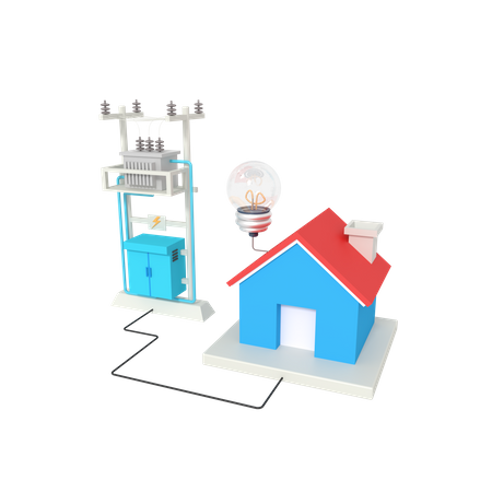 Home Electricity  3D Icon