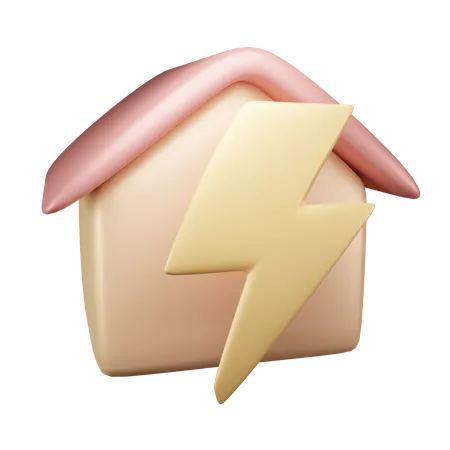 Home Electricity 3 D Design 3D Icon