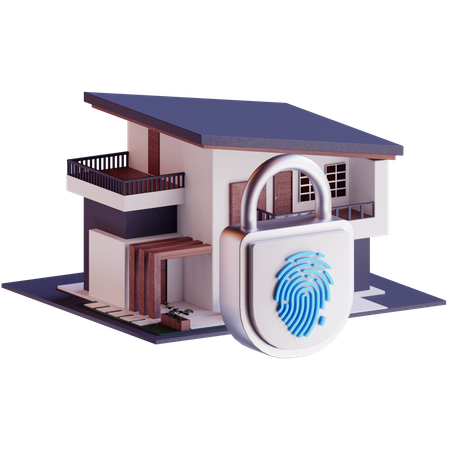 Home Fingerprint Lock  3D Icon