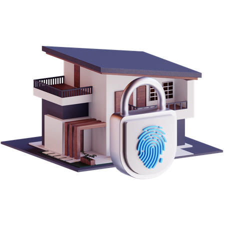 Home Fingerprint Lock 3D Icon