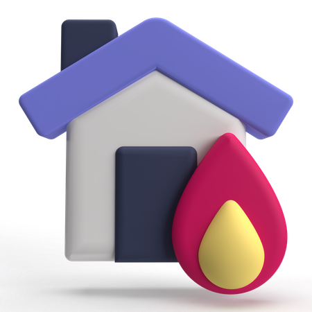 Home Fire  3D Icon