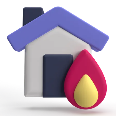 Home Fire  3D Icon