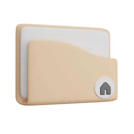 3 D Rendering Folder Home 3D Icon