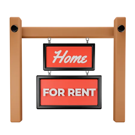 Home for rent  3D Illustration