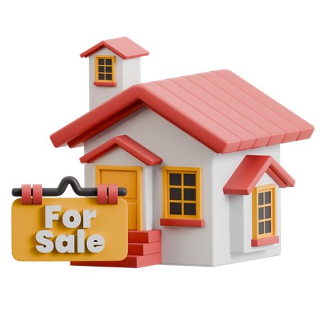 Home For Sale  3D Icon
