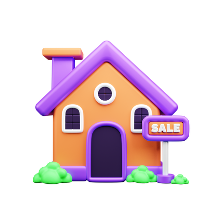 Home For Sale  3D Icon