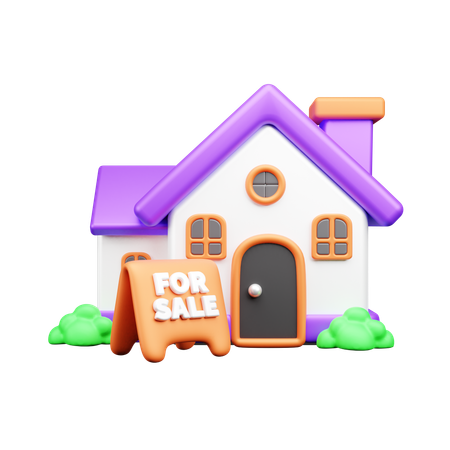 Home For Sale  3D Icon