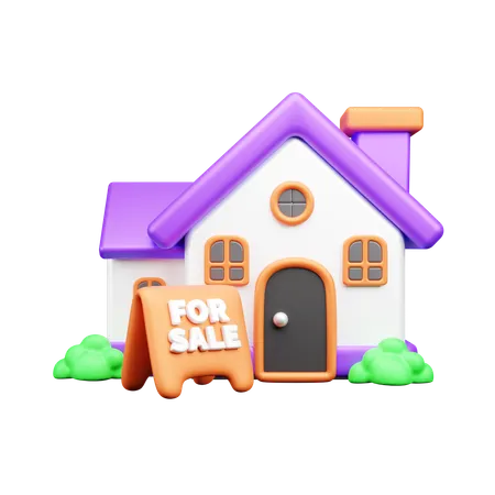 Home For Sale  3D Icon