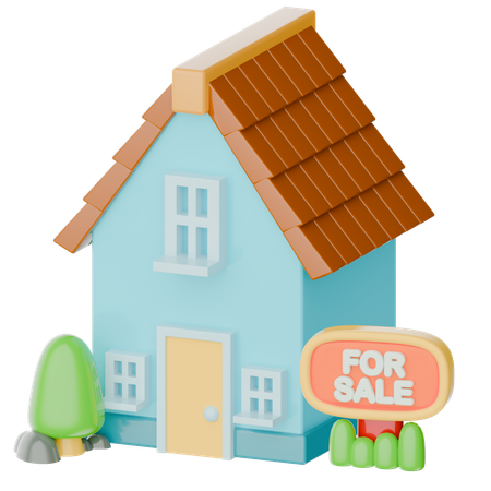 Home For Sale  3D Icon