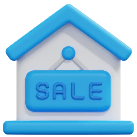 Home For Sale 3D Icon
