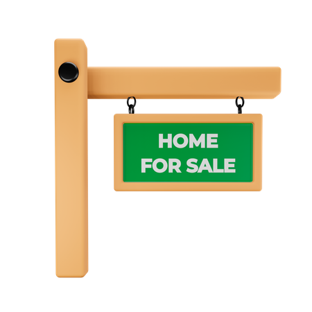 Home for sale banner  3D Illustration