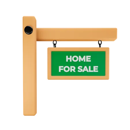 Home for sale banner  3D Illustration