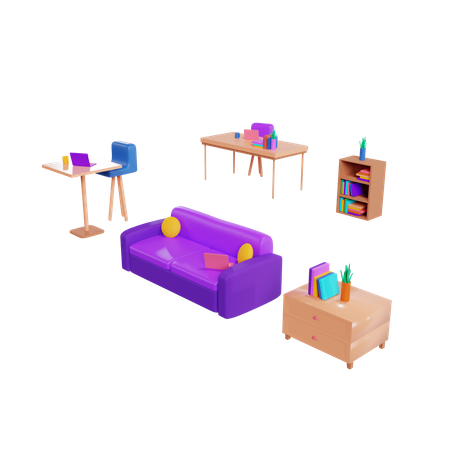 Home Furniture  3D Icon