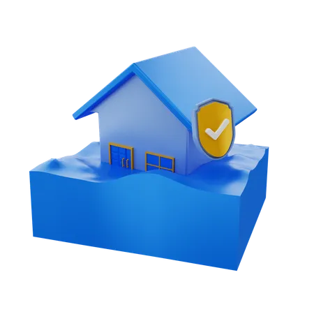 Home In Flood  3D Icon