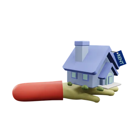Home In Hand  3D Icon