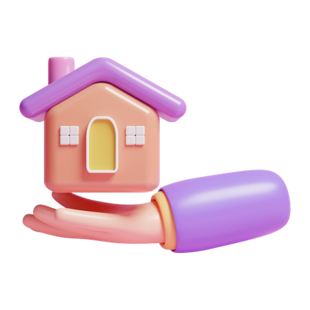 Home In Hand  3D Icon