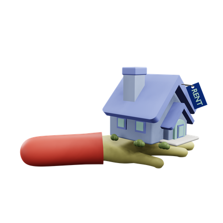 Home In Hand  3D Icon